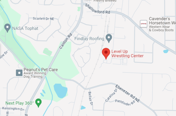 Level Up Wrestling – Marietta Map